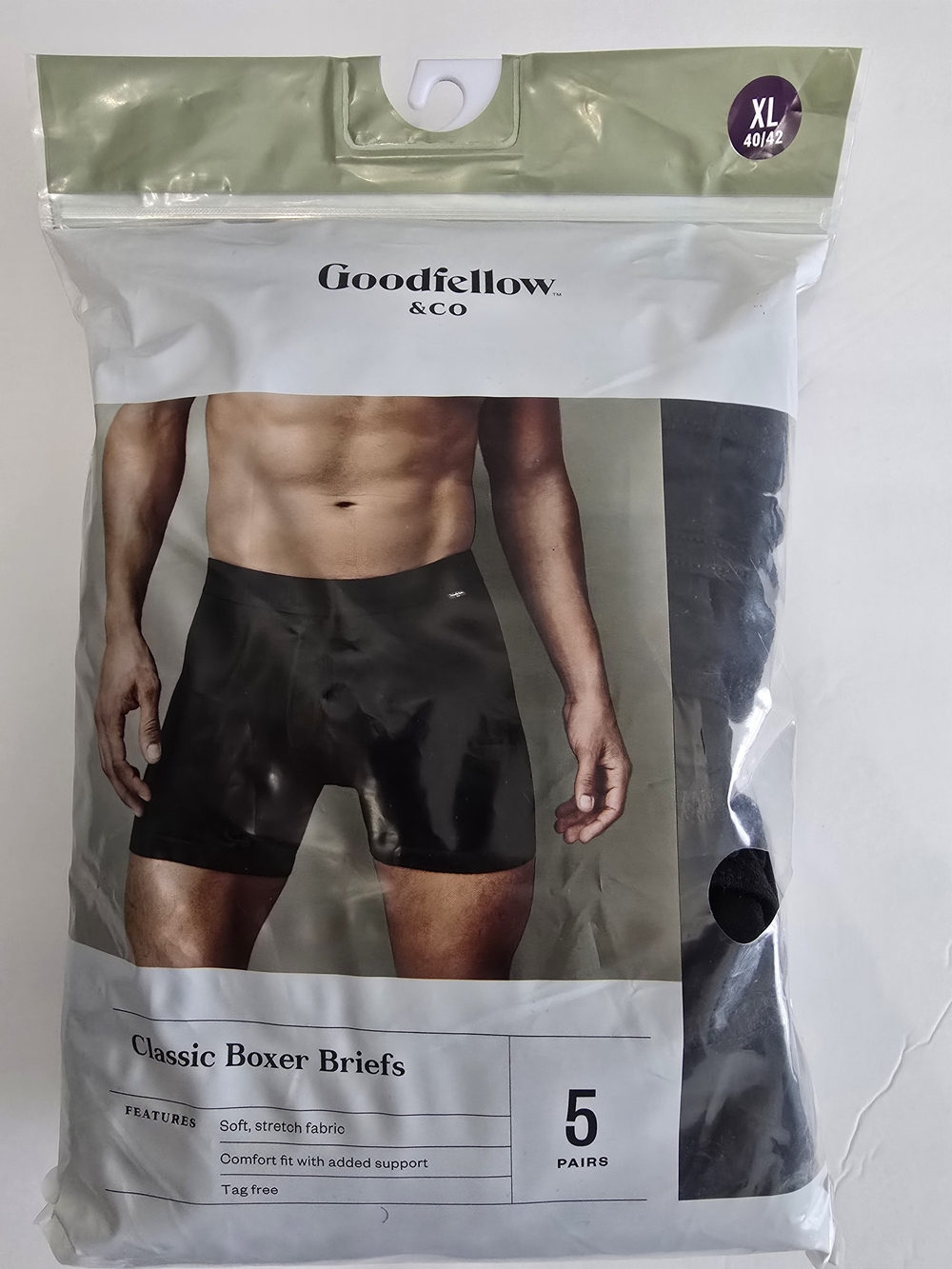Goodfellow & Co Men's Classic Boxer Briefs - Black (5 Pack)